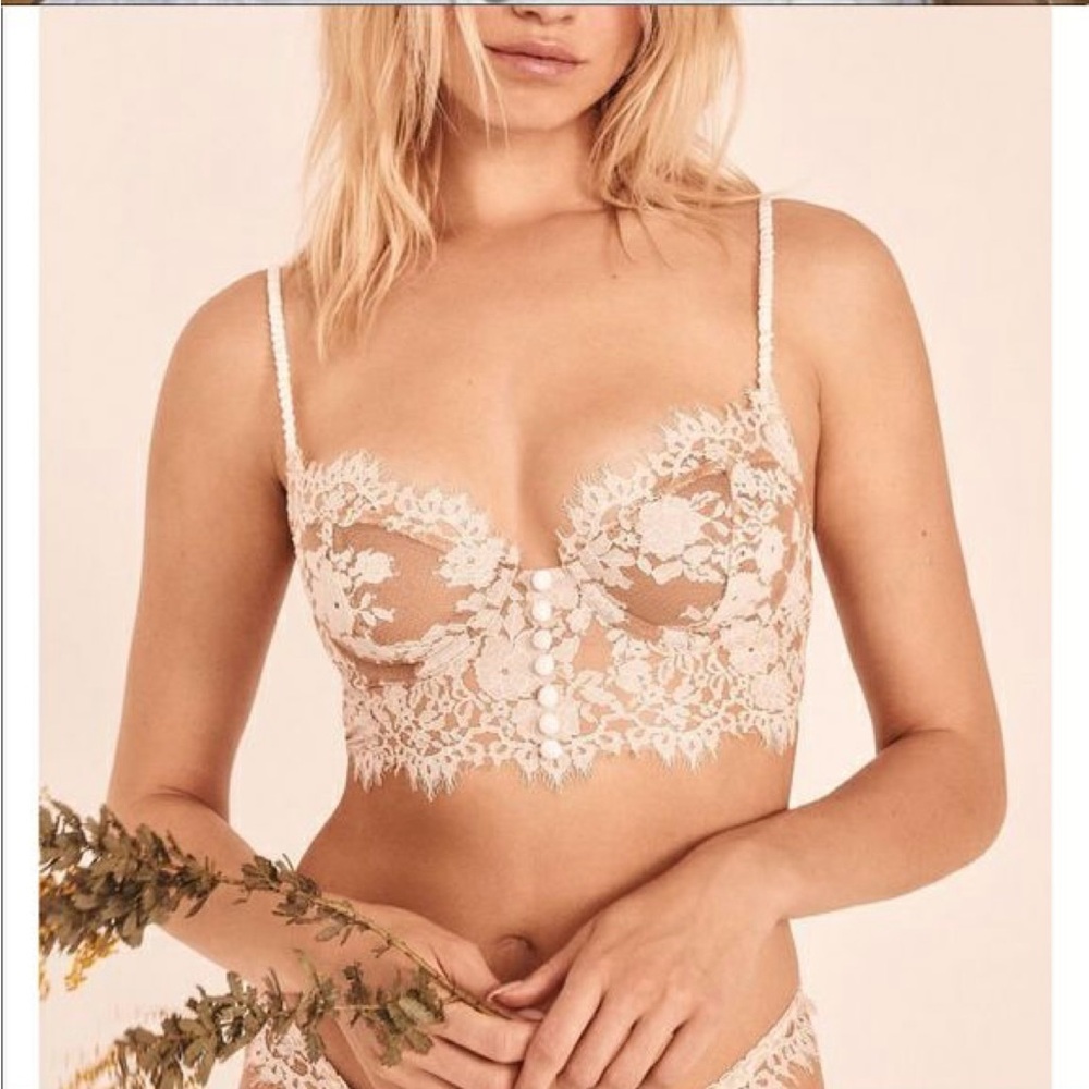 BNWT For Love & Lemons Faye corset lace bra top